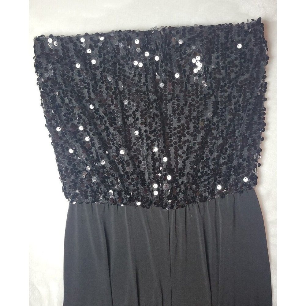 Womens Strapless Jumpsuit Charlotte Russe Black Small - Picture 2 of 12